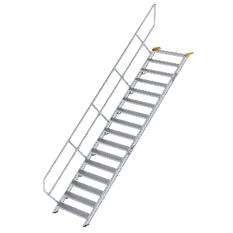 Treppe 45° inkl. Handlauf, 1000mm Stufenbreite, 16 Stufen-Beschreibung lesen