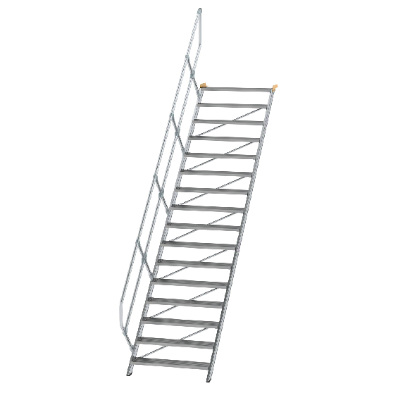 Treppe 45° inkl. Handlauf, 1000mm Stufenbreite, 16 Stufen Treppe 45° inkl. Handlauf, 1000mm Stufenbreite, 16 Stufen-Beschreibung lesen
