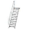 Treppe mit Plattform 45°, Handlauf, 800mm Stufenbreite, 12 Stufen Treppe mit Plattform 45°, Handlauf, 800mm Stufenbreite, 12 Stufen