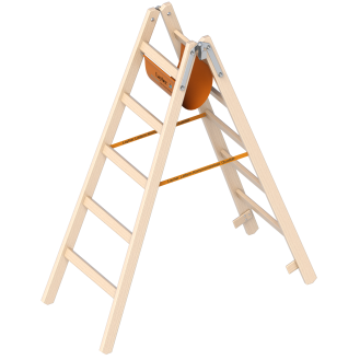 Layher 1038 Holzstehleiter 2x5 Sprossen-Beschreibung lesen