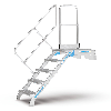 Podesttreppe 45° 600mm Stufenbreite 5 Stufen Podesttreppe 45° 600mm Stufenbreite 5 Stufen