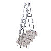 Krause Corda Mehrzweckleiter mit Treppenfunktion 3x10 Sprossen Krause Corda Mehrzweckleiter mit Treppenfunktion 3x10 Sprossen