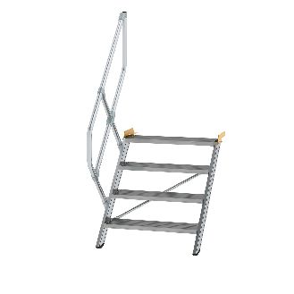 Treppe 45° inkl. Handlauf, 800mm Stufenbreite, 4 Stufen-Beschreibung lesen