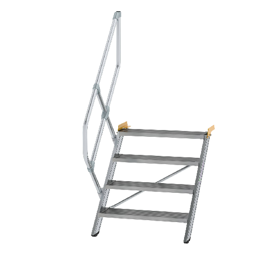 Treppe 45° inkl. Handlauf, 800mm Stufenbreite, 4 Stufen Treppe 45° inkl. Handlauf, 800mm Stufenbreite, 4 Stufen-Beschreibung lesen