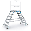 Podestleiter fahrbar mit 2x6 Leichtmetall-Stufen Podestleiter fahrbar mit 2x6 Leichtmetall-Stufen