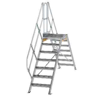 Überstieg 45° inkl. einen Handlauf, Stufenbreite 600mm, 2x7 Stufen-Beschreibung lesen