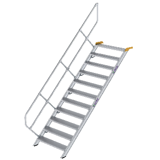 Treppe 45° inkl. Handlauf, 1000mm Stufenbreite, 11 Stufen-Beschreibung lesen