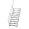 Treppe 45° inkl. Handlauf, 1000mm Stufenbreite, 11 Stufen Treppe 45° inkl. Handlauf, 1000mm Stufenbreite, 11 Stufen