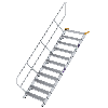 Treppe 45° inkl. Handlauf, 1000mm Stufenbreite, 11 Stufen