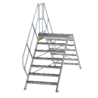 Überstieg 45° inkl. einen Handlauf, Stufenbreite 1000mm, 2x7 Stufen-Beschreibung lesen