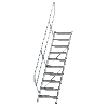 Treppe 45° inkl. Handlauf, 600mm Stufenbreite, 10 Stufen