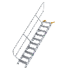 Treppe 45° inkl. Handlauf, 600mm Stufenbreite, 10 Stufen