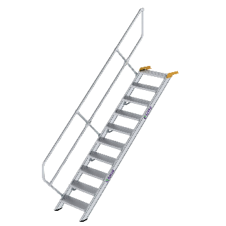 Treppe 45° inkl. Handlauf, 600mm Stufenbreite, 10 Stufen-Beschreibung lesen