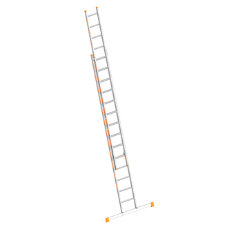 Schiebeleiter mit Quertraverse 2x14 Sprossen-Beschreibung lesen