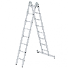 MUNK Gelenk-Klappleiter mit Nivello Traverse 2x8 Sprossen MUNK Gelenk-Klappleiter mit Nivello Traverse 2x8 Sprossen