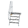 Treppe mit Plattform 60°, Handlauf, 800mm Stufenbreite, 4 Stufen Treppe mit Plattform 60°, Handlauf, 800mm Stufenbreite, 4 Stufen