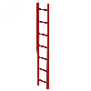 Schachtleiter aus GFK 400mm breit 15 Sprossen 4,20m lang