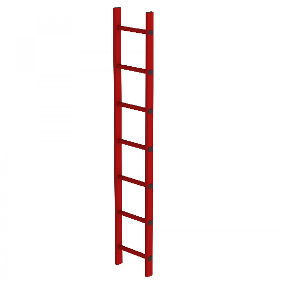 Schachtleiter aus GFK 400mm breit 15 Sprossen 4,20m lang-Beschreibung lesen