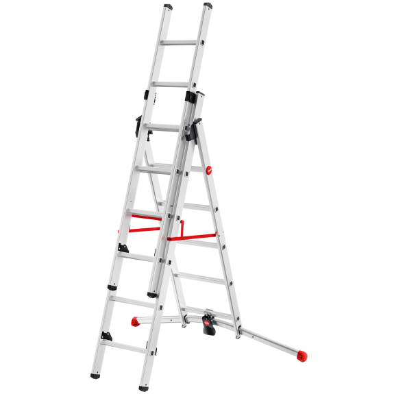 Échelle combinée Hailo ProfiLOT 2x6 + 1x5 échelons-Leggi tutto