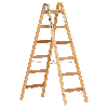Euroline Holz Sprossenstehleiter 2x6 Sprossen Euroline Holz Sprossenstehleiter 2x6 Sprossen