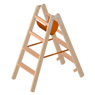 Layher 1020 Holzstehleiter mit 2x4 Stufen-Beschreibung lesen