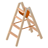Layher 1020 Holzstehleiter mit 2x4 Stufen