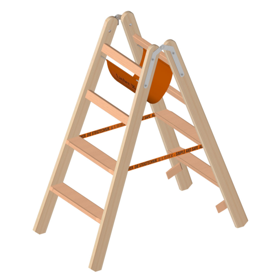 Layher 1020 Holzstehleiter mit 2x4 Stufen-Beschreibung lesen