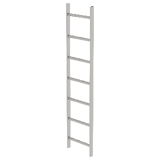 MUNK Schachtleiter aus Edelstahl 400mm breit 7 Sprossen 1,96m lang-Beschreibung lesen