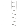 MUNK Schachtleiter aus Edelstahl 400mm breit 7 Sprossen 1,96m lang MUNK Schachtleiter aus Edelstahl 400mm breit 7 Sprossen 1,96m lang