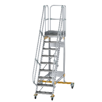 Plattformtreppe fahrbar 60° Stufenbreite 600mm 9 Stufen-Beschreibung lesen