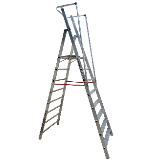 Leichte Stufenstehleiter Workline 2267708 mit großer Standplattform 8 Stufen-Beschreibung lesen