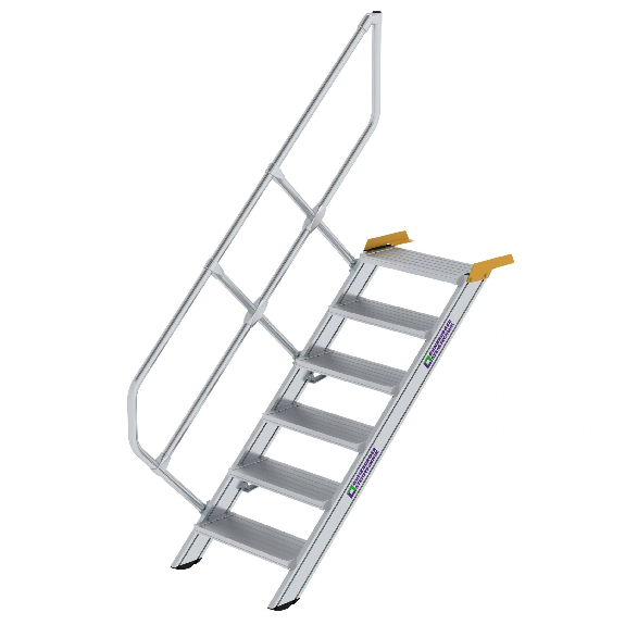 Treppe 45° inkl. Handlauf, 600mm Stufenbreite, 6 Stufen Treppe 45° inkl. Handlauf, 600mm Stufenbreite, 6 Stufen-Beschreibung lesen