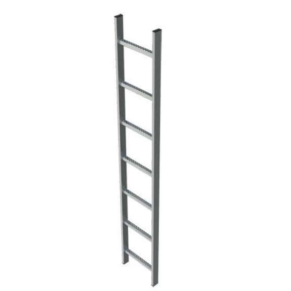 Échelle de cage Zarges 300 mm de largeur libre 14 échelons en acier galvanisé-Leggi tutto