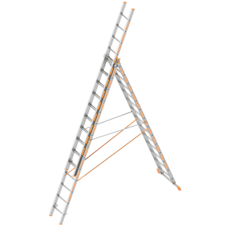 Allzweckleiter 3x14 Sprossen-Beschreibung lesen