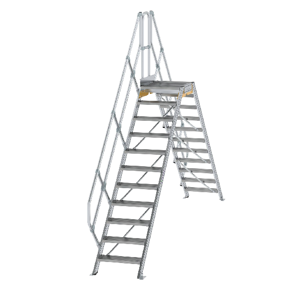 Überstieg 45° inkl. einen Handlauf, Stufenbreite 600mm, 2x11 Stufen Überstieg 45° inkl. einen Handlauf, Stufenbreite 600mm, 2x11 Stufen-Beschreibung lesen