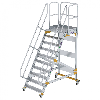 Plattformtreppe fahrbar 60° Stufenbreite 1000mm 10 Stufen