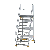 Plattformtreppe fahrbar 60° Stufenbreite 1000mm 10 Stufen