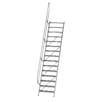 Treppe 60° inkl. Handlauf, 800mm Stufenbreite, 15 Stufen-Beschreibung lesen