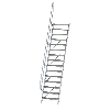 Treppe 60° inkl. Handlauf, 800mm Stufenbreite, 15 Stufen