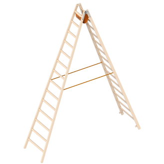 Layher 1038 Holzstehleiter 2x14 Sprossen-Beschreibung lesen