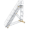 Plattformtreppe fahrbar 45° Stufenbreite 600mm 18 Stufen
