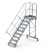 Podesttreppe fahrbar 45° 9 Stufen
