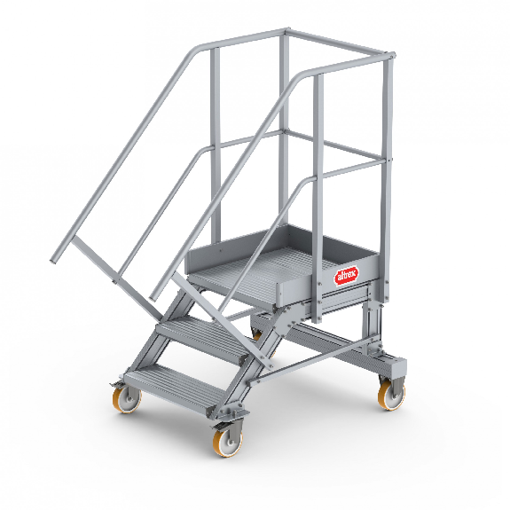 Podesttreppe fahrbar 45° 3 Stufen Podesttreppe fahrbar 45° 3 Stufen-Beschreibung lesen