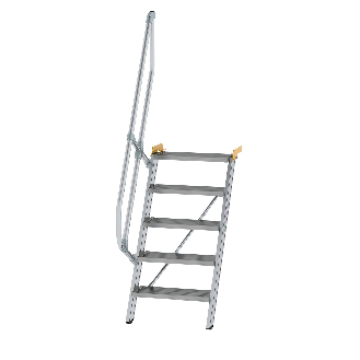 Treppe 60° inkl. Handlauf, 600mm Stufenbreite, 5 Stufen-Beschreibung lesen