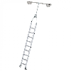 Aluminium-Regalleiter für Doppelregal drehbar 9 Stufen Aluminium-Regalleiter für Doppelregal drehbar 9 Stufen
