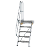 Treppe mit Plattform 60°, Handlauf, 600mm Stufenbreite, 5 Stufen Treppe mit Plattform 60°, Handlauf, 600mm Stufenbreite, 5 Stufen