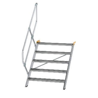 Treppe 45° inkl. Handlauf, 1000mm Stufenbreite, 5 Stufen-Beschreibung lesen
