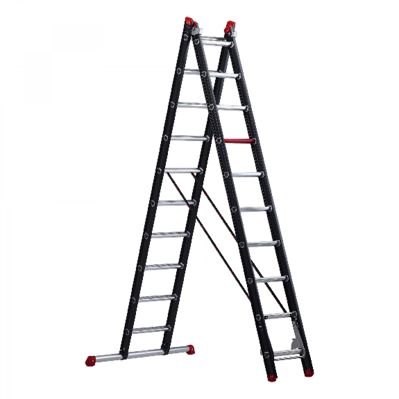Mehrzweckleiter 2x10 Sprossen-Beschreibung lesen