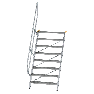 Treppe 60° inkl. Handlauf, 1000mm Stufenbreite, 8 Stufen-Beschreibung lesen