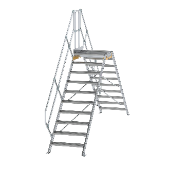 Überstieg 45° inkl. Handlauf, Stufenbreite 800mm, 2x10 Stufen-Beschreibung lesen